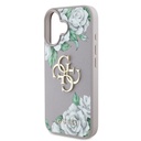Apple iPhone 16 Uyumlu Kılıf Guess Orjinal Lisanslı Gül Baskılı Büyük Metal Logo Dizaynlı Kapak - 19