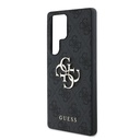 Samsung Galaxy S25 Ultra Uyumlu Kılıf Guess Orjinal Lisanslı PU Deri 4G Desenli Metal Büyük 4G ve Yazı Logolu Kapak - 5