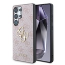 Samsung Galaxy S25 Ultra Uyumlu Kılıf Guess Orjinal Lisanslı PU Deri 4G Desenli Metal Büyük 4G ve Yazı Logolu Kapak - 15