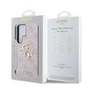 Samsung Galaxy S25 Ultra Uyumlu Kılıf Guess Orjinal Lisanslı PU Deri 4G Desenli Metal Büyük 4G ve Yazı Logolu Kapak - 21