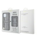 Apple iPhone 14 Uyumlu Kılıf Guess Orjinal Lisanslı Magsafe Şarj Özellikli 4G Desenli Çizgili Kartlıklı Kapak - 5