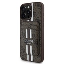 Apple iPhone 15 Pro Max Uyumlu Kılıf Guess Orjinal Lisanslı Magsafe Şarj Özellikli 4G Desenli Çizgili Kartlıklı Kapak - 1