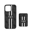 Apple iPhone 15 Pro Max Uyumlu Kılıf Guess Orjinal Lisanslı Magsafe Şarj Özellikli 4G Desenli Çizgili Kartlıklı Kapak - 8