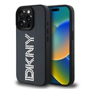 Apple iPhone 15 Pro Max Uyumlu Kılıf DKNY Orjinal Lisanslı Taşlı DKNY Yazılı Metalik Rhinestones PU Deri Kapak - 1