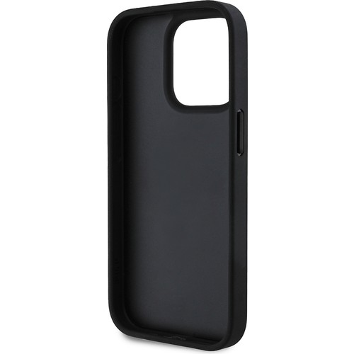 Apple iPhone 15 Pro Max Uyumlu Kılıf DKNY Orjinal Lisanslı Taşlı DKNY Yazılı Metalik Rhinestones PU Deri Kapak