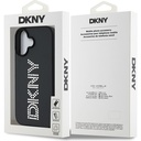 Apple iPhone 16 Uyumlu Kılıf DKNY Orjinal Lisanslı Taşlı DKNY Yazılı Metalik Rhinestones PU Deri Kapak
