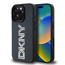 Apple iPhone 16 Pro Uyumlu Kılıf DKNY Orjinal Lisanslı Taşlı DKNY Yazılı Metalik Rhinestones PU Deri Kapak - 1
