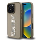 Apple iPhone 16 Pro Max Uyumlu Kılıf DKNY Orjinal Lisanslı Taşlı DKNY Yazılı Metalik Rhinestones PU Deri Kapak - 1