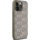 Apple iPhone 14 Pro Max Uyumlu Kılıf DKNY Orjinal Lisanslı Magsafe Şarj Özellikli 3D Yazılı Grid Pattern Kapak