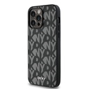 Apple iPhone 14 Pro Max Uyumlu Kılıf DKNY Orjinal Lisanslı M-safe Şarj Özellikli 3D Yazılı Grid Pattern Kapak - 8