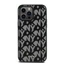 Apple iPhone 14 Pro Max Uyumlu Kılıf DKNY Orjinal Lisanslı M-safe Şarj Özellikli 3D Yazılı Grid Pattern Kapak - 9