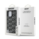 Apple iPhone 14 Pro Max Uyumlu Kılıf DKNY Orjinal Lisanslı M-safe Şarj Özellikli 3D Yazılı Grid Pattern Kapak - 14