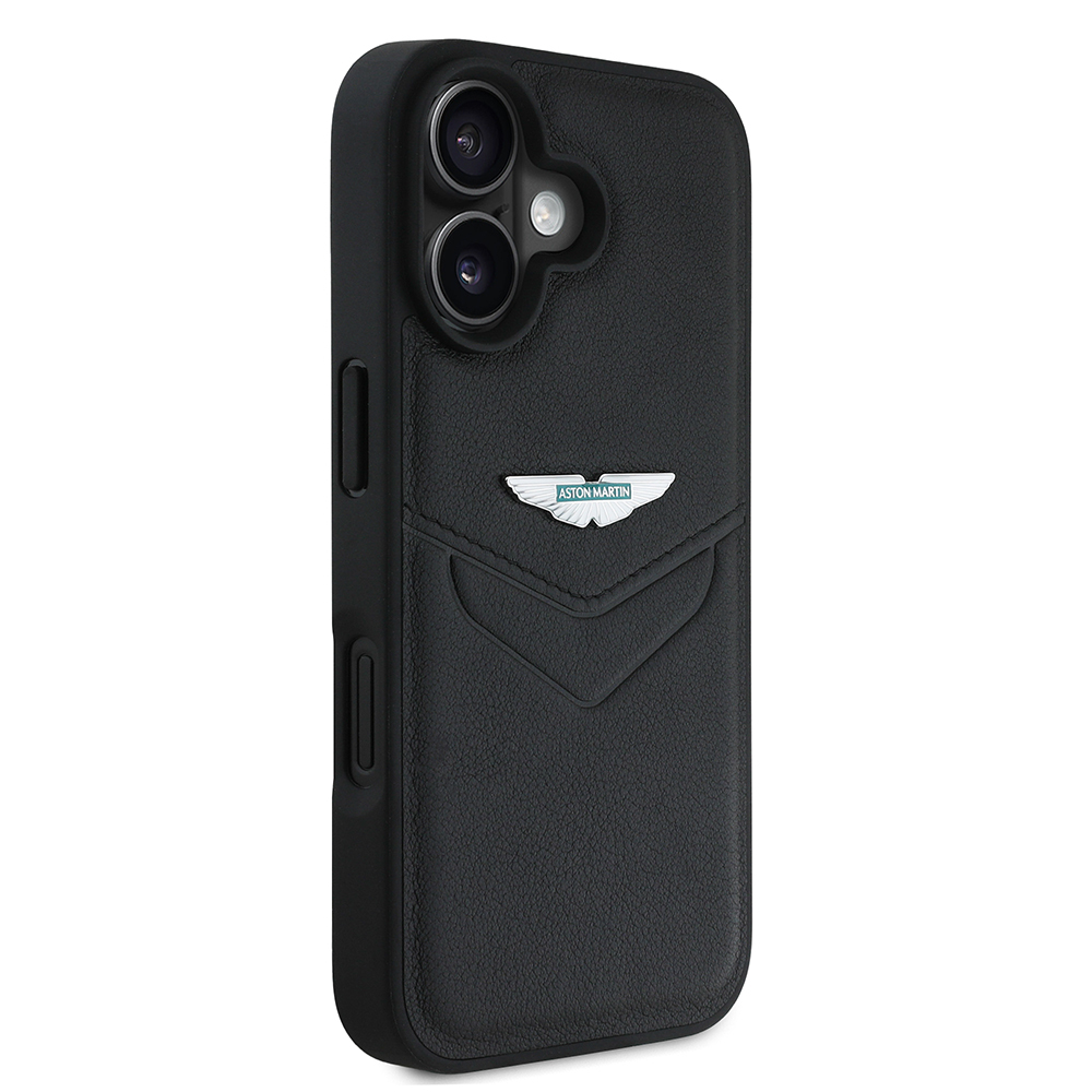 Apple iPhone 16 Uyumlu Kılıf Aston Martin Orjinal Lisanslı Victory Dizayn PU Deri Metal Logolu Kapak - 2