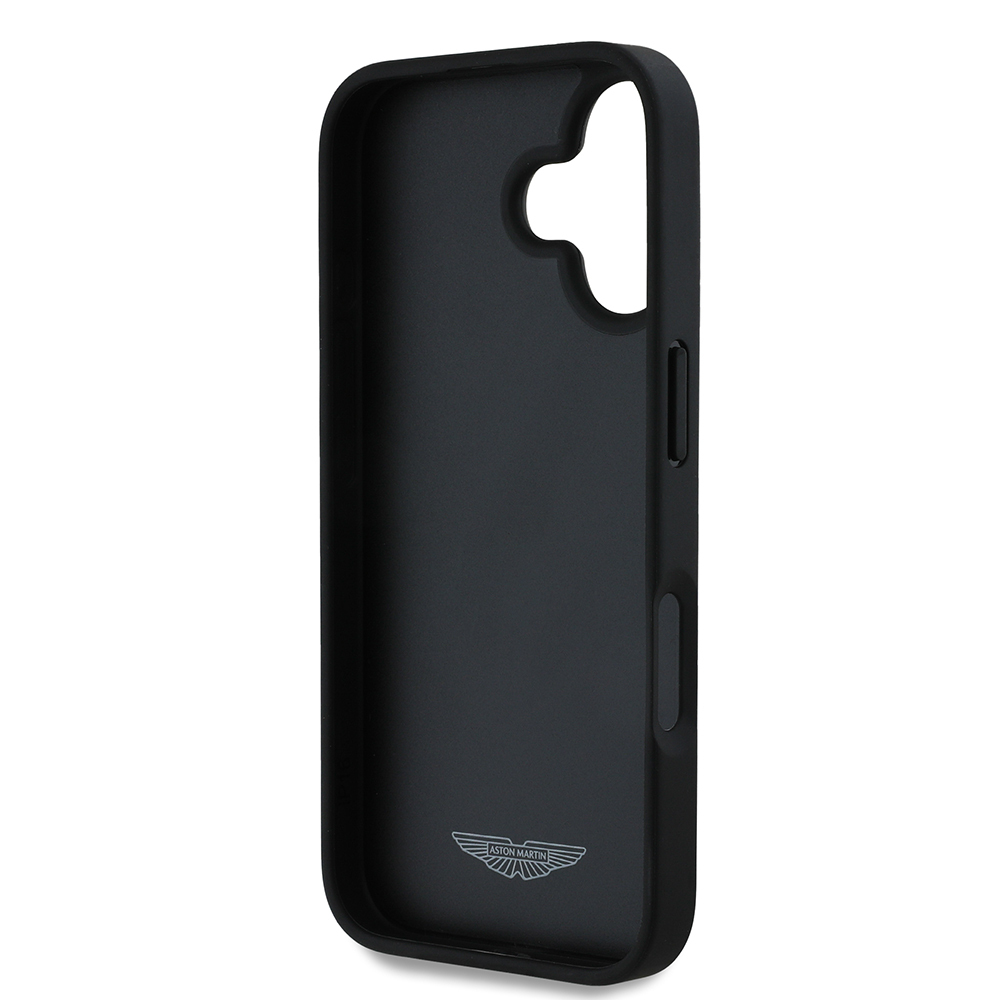 Apple iPhone 16 Uyumlu Kılıf Aston Martin Orjinal Lisanslı Victory Dizayn PU Deri Metal Logolu Kapak - 5