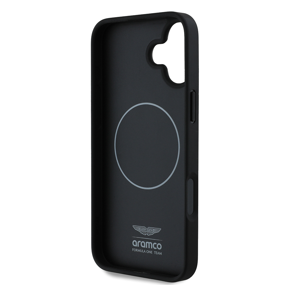 Apple iPhone 16 Plus Uyumlu Kılıf Aston Martin Orjinal Lisanslı Magsafe Şarj Özellikli PU Deri Alonso 14 Baskılı Kapak - 5