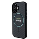 Apple iPhone 16 Uyumlu Kılıf Aston Martin Orjinal Lisanslı Magsafe Şarj Özellikli Renkli Halka ve Karbon Fiber Tasarımlı Kapak - 1