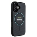 Apple iPhone 16 Uyumlu Kılıf Aston Martin Orjinal Lisanslı Magsafe Şarj Özellikli Renkli Halka ve Karbon Fiber Tasarımlı Kapak - 2