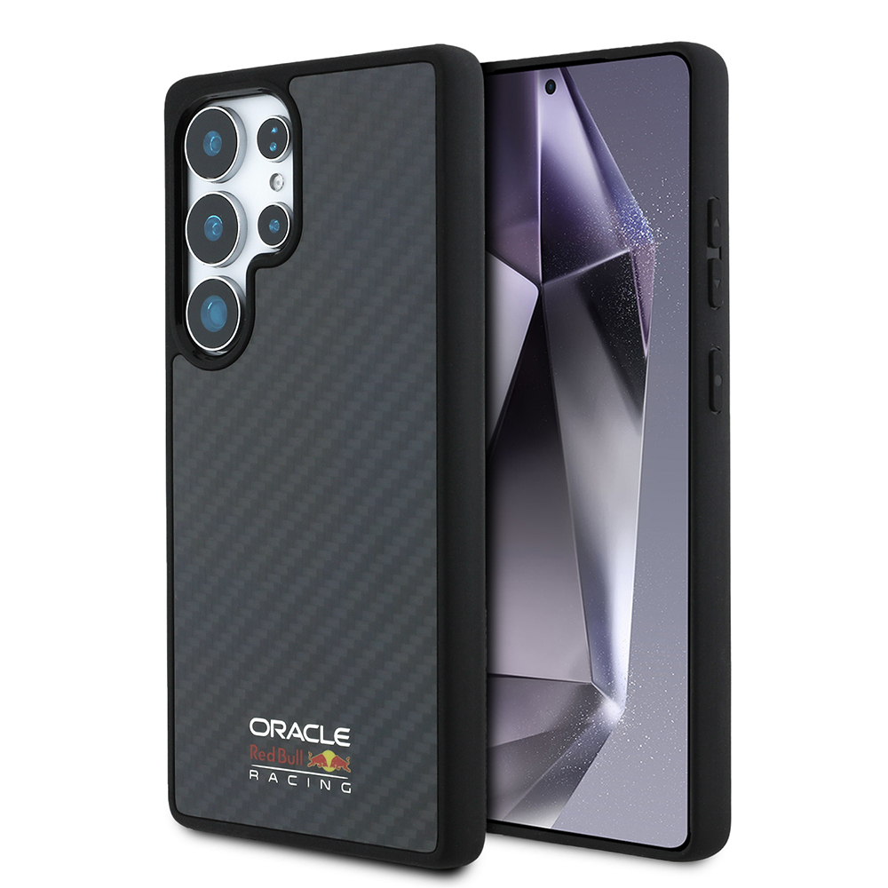 Samsung Galaxy S25 Ultra Uyumlu Kılıf Redbull Orjinal Lisanslı Magsafe Şarj Özellikli Karbon Fiber Tasarımlı Parlayan Logolu Kapak - 1