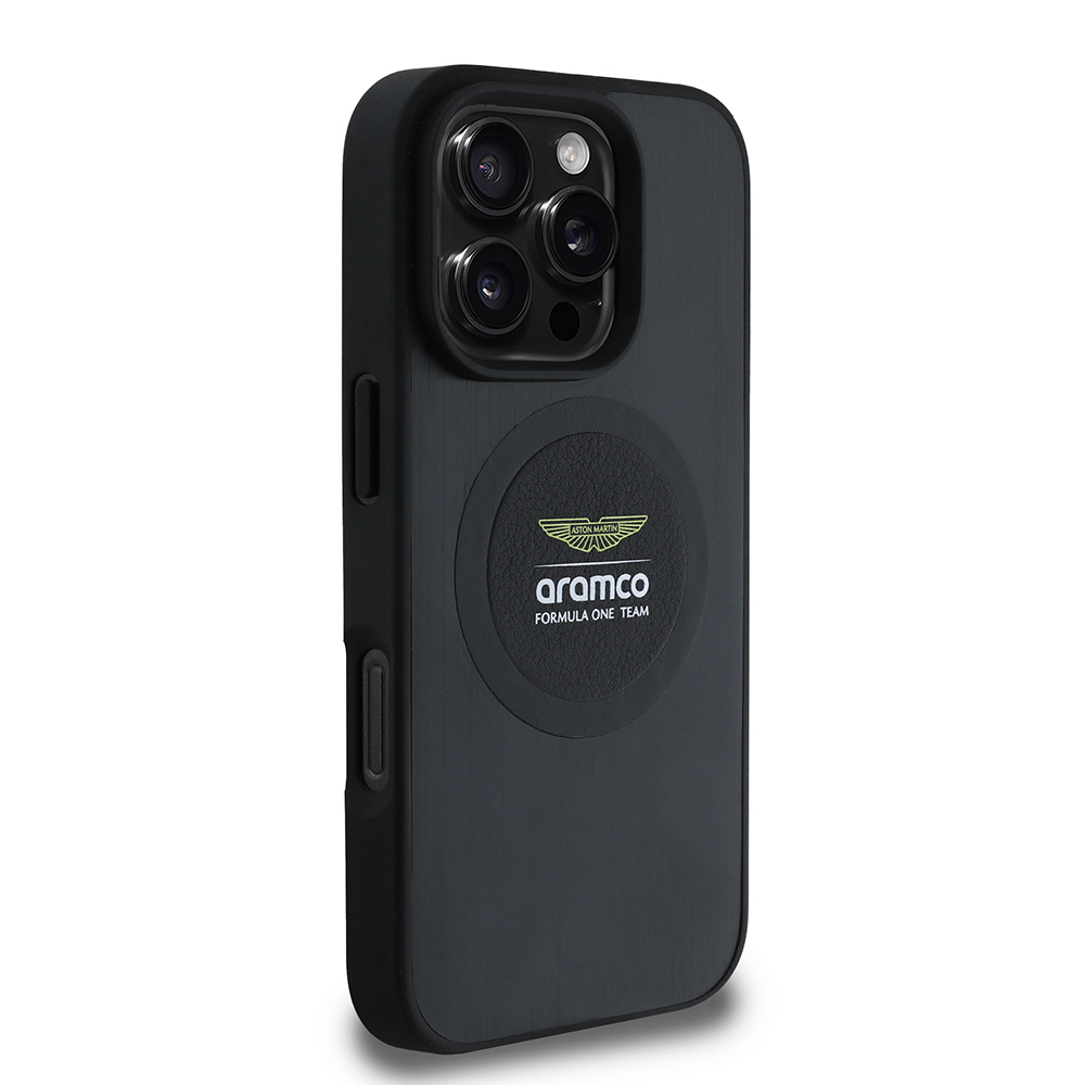 Apple iPhone 16 Pro Uyumlu Kılıf Aston Martin Orjinal Lisanslı Magsafe Şarj Özellikli Aluminyum Arka Yüzeyli Formula One Team Baskılı Kapak - 2