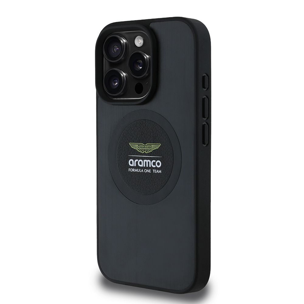 Apple iPhone 16 Pro Max Uyumlu Kılıf Aston Martin Orjinal Lisanslı Magsafe Şarj Özellikli Aluminyum Arka Yüzeyli Formula One Team Baskılı Kapak - 1