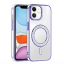 Apple iPhone 11 Uyumlu Kılıf Pırlanta Taş Tasarımlı Magsafe Şarj Özellikli Zore Karetta Silikon Kapak - 5