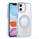 Apple iPhone 11 Uyumlu Kılıf Pırlanta Taş Tasarımlı Magsafe Şarj Özellikli Zore Karetta Silikon Kapak - 7