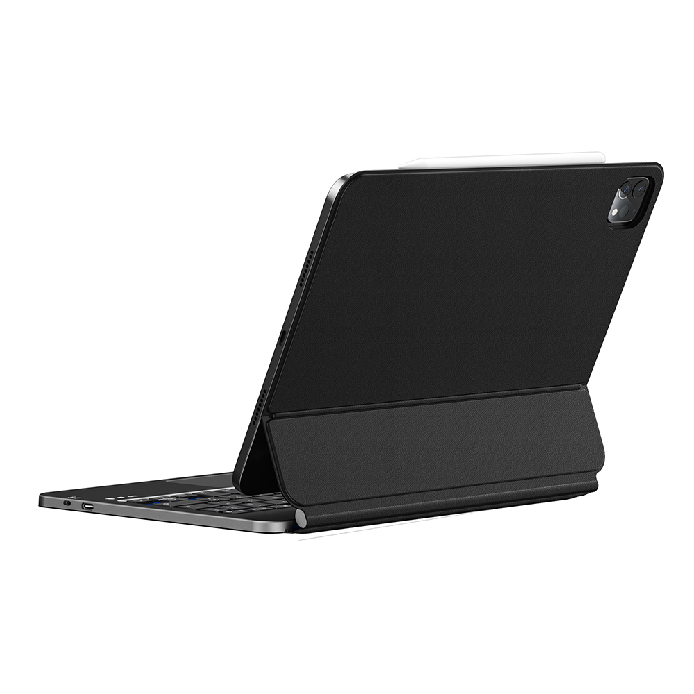 Apple iPad Air 10.9 2022 Uyumlu (5.Nesil) Wiwu MK-003 Gizli Kalem Bölmeli Klavyeli Standlı Kılıf - 1