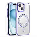 Apple iPhone 15 Uyumlu Kılıf Pırlanta Taş Tasarımlı Magsafe Şarj Özellikli Zore Karetta Silikon Kapak - 5