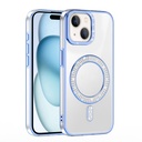 Apple iPhone 15 Uyumlu Kılıf Pırlanta Taş Tasarımlı Magsafe Şarj Özellikli Zore Karetta Silikon Kapak - 7