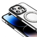 Apple iPhone 14 Pro Max Uyumlu Kılıf Pırlanta Taş Tasarımlı Magsafe Şarj Özellikli Zore Karetta Silikon Kapak - 12