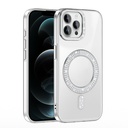 Apple iPhone 12 Pro Uyumlu Kılıf Pırlanta Taş Tasarımlı Magsafe Şarj Özellikli Zore Karetta Silikon Kapak - 7