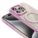 Apple iPhone 15 Pro Uyumlu Kılıf Pırlanta Taş Tasarımlı Magsafe Şarj Özellikli Zore Karetta Silikon Kapak - 2