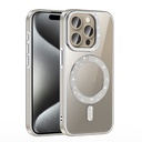 Apple iPhone 15 Pro Max Uyumlu Kılıf Pırlanta Taş Tasarımlı Magsafe Şarj Özellikli Zore Karetta Silikon Kapak - 7