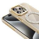 Apple iPhone 15 Pro Max Uyumlu Kılıf Pırlanta Taş Tasarımlı Magsafe Şarj Özellikli Zore Karetta Silikon Kapak - 10