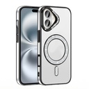 Apple iPhone 16 Plus Uyumlu Kılıf Pırlanta Taş Tasarımlı Magsafe Şarj Özellikli Zore Karetta Silikon Kapak - 1