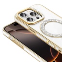 Apple iPhone 16 Pro Max Uyumlu Kılıf Pırlanta Taş Tasarımlı Magsafe Şarj Özellikli Zore Karetta Silikon Kapak - 2