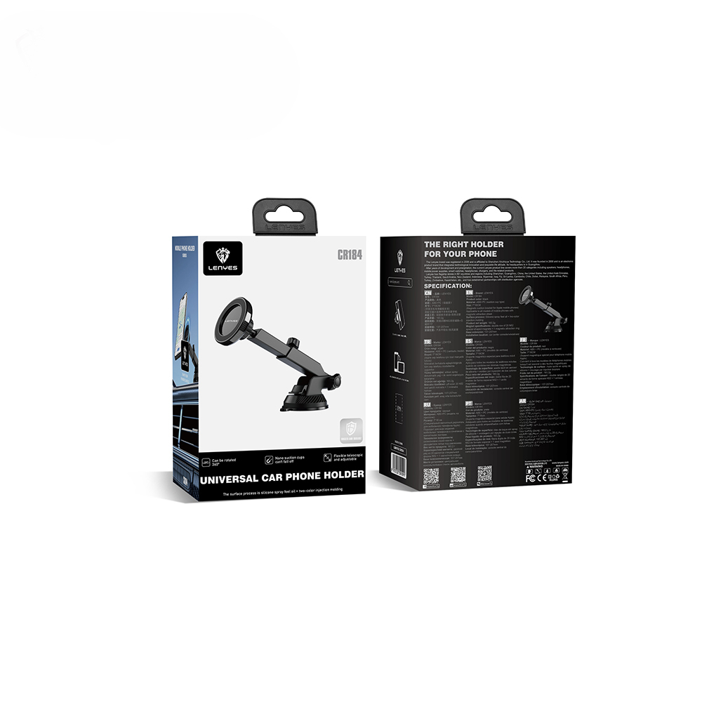 Lenyes CR184 360 Derece Dönebilen Teleskopik Vantuzlu Araç Telefon Tutucu - 7