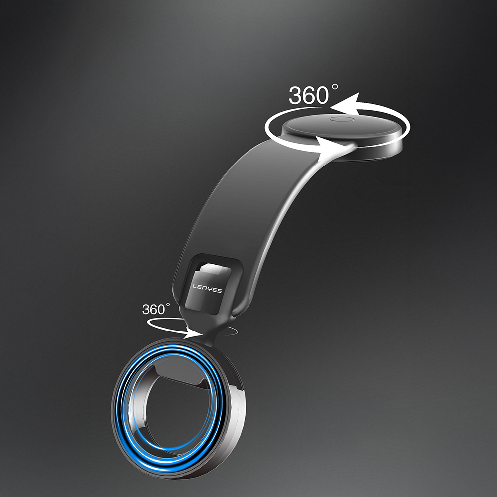 Lenyes CR185 Magnetik Magsafe Uyumlu Bükülebilen Eğimi ve Düz Zemin Araç Telefon Tutucu - 2