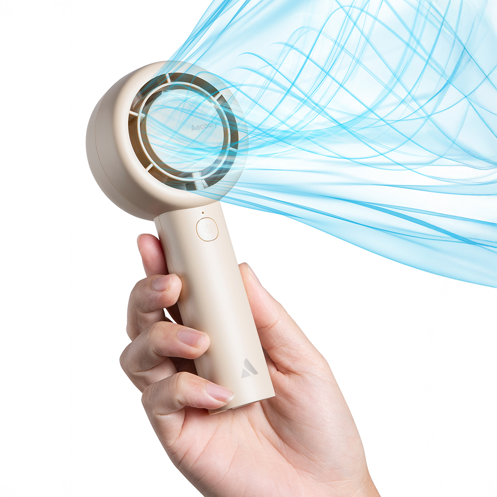 Aecooly PB01 İç Spiralli Çift Halka Hava Akışı Teknolojili 5 Kademeli Portatif Soğutucu El Fanı - 6