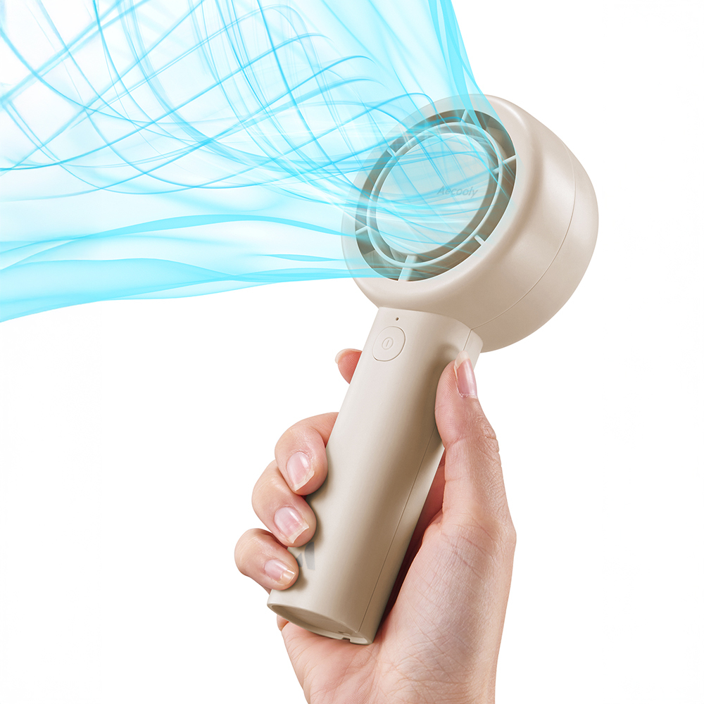 Aecooly PB01 İç Spiralli Çift Halka Hava Akışı Teknolojili 5 Kademeli Portatif Soğutucu El Fanı - 7