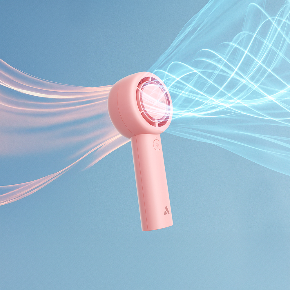 Aecooly PB01 İç Spiralli Çift Halka Hava Akışı Teknolojili 5 Kademeli Portatif Soğutucu El Fanı - 26