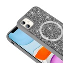 Apple iPhone 11 Uyumlu Kılıf Pırlanta Tasarımlı Magsafe Şarj Özellikli Zore Mozaik Silikon Kapak - 5