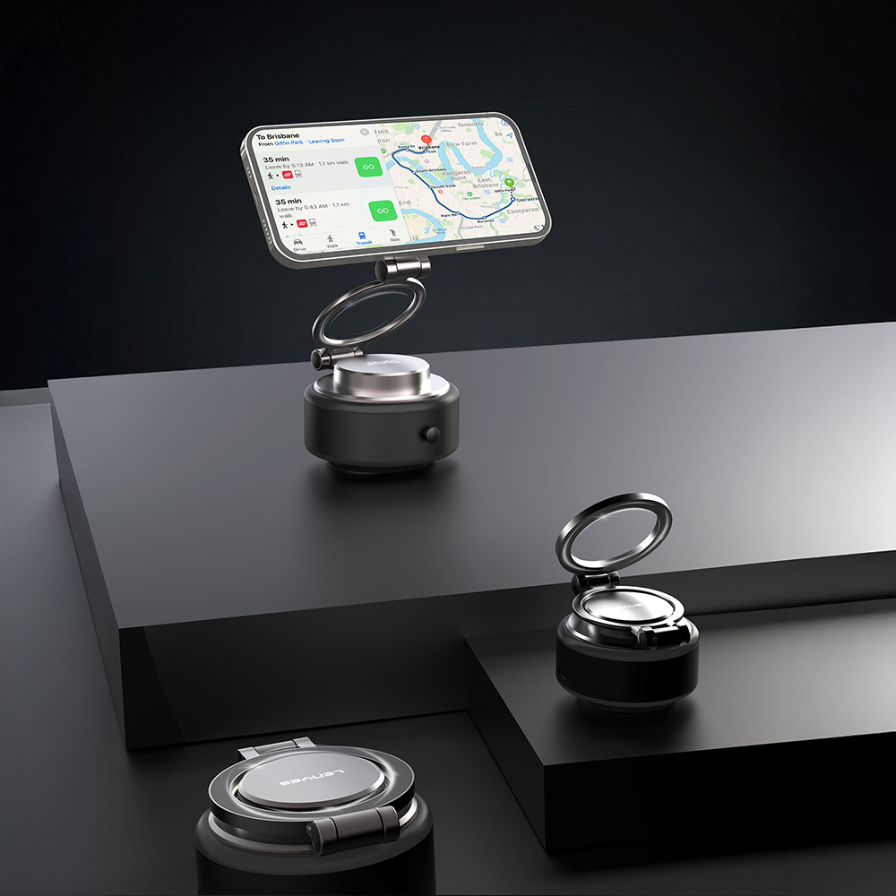 Lenyes CR198 360 Derece Dönebilen 100mAh Type-C Portlu Elektrikli Vakum Özellikli Katlanabilir Telefon Tutucu - 2