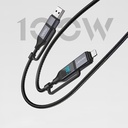 Lenyes LC542 Dijital Göstergeli 4in1 USB-A - Type-C + Type-C to Lightning 100W 1M - 2