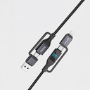Lenyes LC542 Dijital Göstergeli 4in1 USB-A - Type-C + Type-C to Lightning 100W 1M - 3