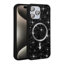 Apple iPhone 15 Pro Max Uyumlu Kılıf Pırlanta Tasarımlı Magsafe Şarj Özellikli Zore Mozaik Silikon Kapak - 1