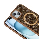 Apple iPhone 15 Uyumlu Kılıf Pırlanta Tasarımlı Magsafe Şarj Özellikli Zore Mozaik Silikon Kapak - 5