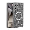 Samsung Galaxy S25 Ultra Uyumlu Kılıf Pırlanta Tasarımlı Magsafe Şarj Özellikli Zore Mozaik Silikon Kapak - 1