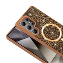 Samsung Galaxy S25 Ultra Uyumlu Kılıf Pırlanta Tasarımlı Magsafe Şarj Özellikli Zore Mozaik Silikon Kapak - 5