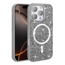 Apple iPhone 16 Pro Max Uyumlu Kılıf Pırlanta Tasarımlı Magsafe Şarj Özellikli Zore Mozaik Silikon Kapak - 2